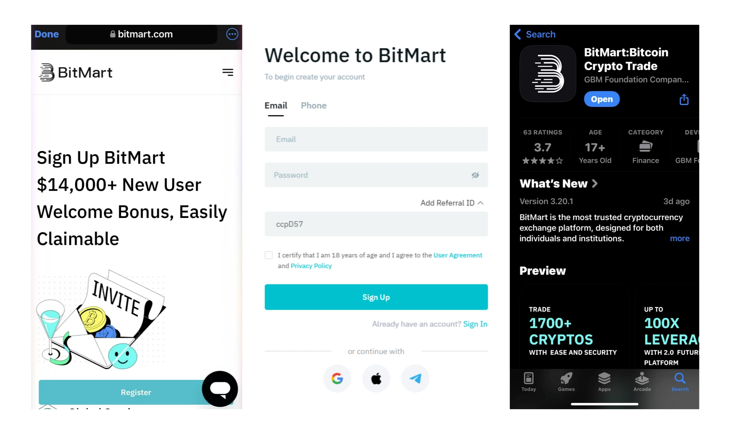 BitMart Registration